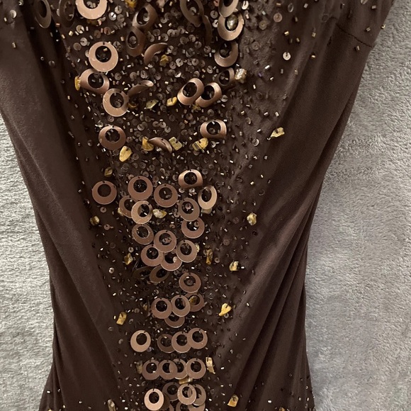 Vintage 90’s 100% Silk Dress Silk Slip Dress Beaded Raindrop Tiered Fairy Prom - Picture 4 of 15